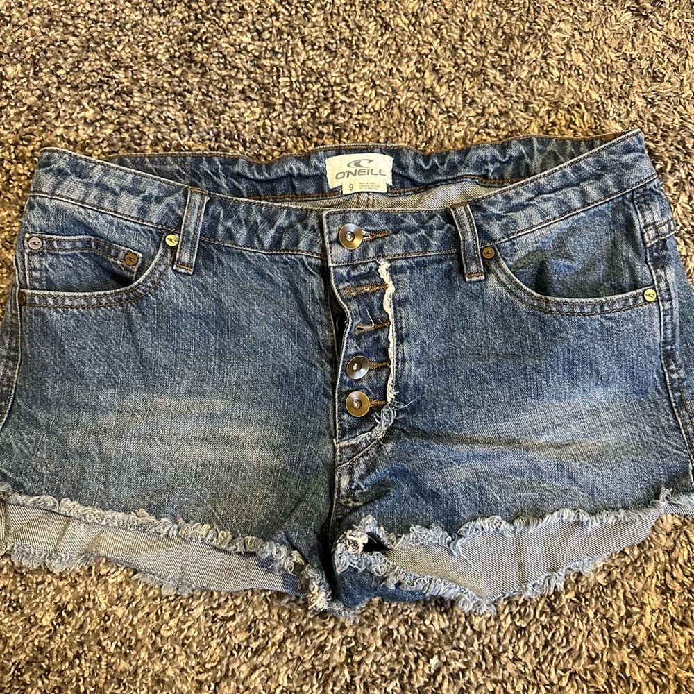 O'Neill Frayed Hem Blue‎ Jean Shorts